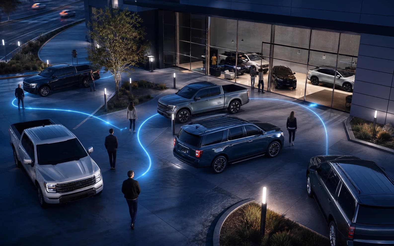 Connected shopper journeys across a modern automotive dealership
