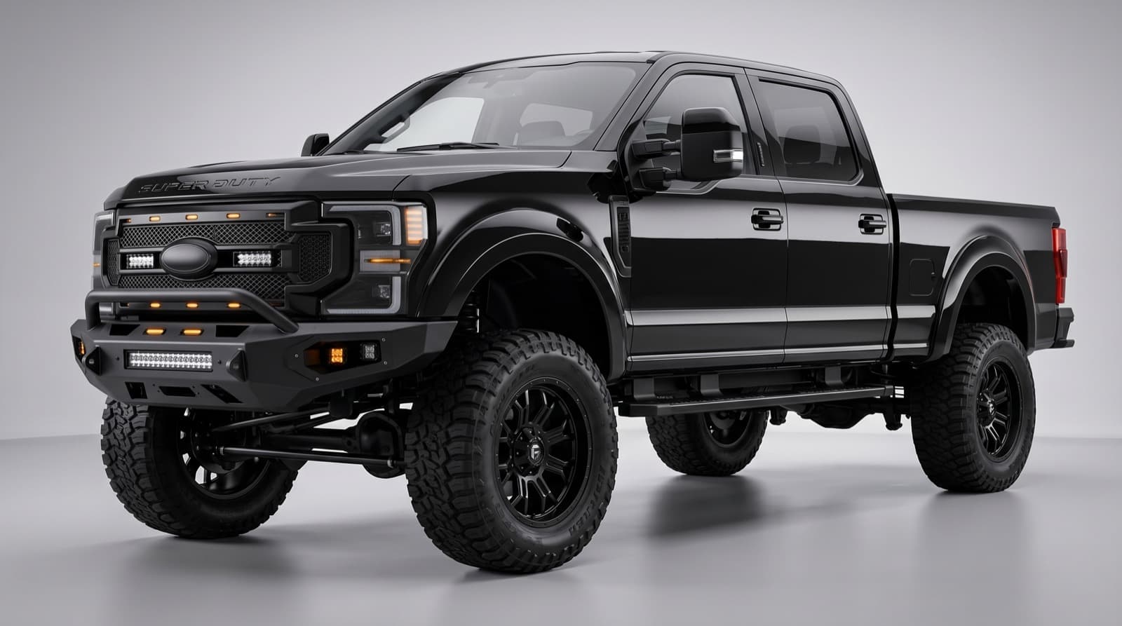 Finished lifted Ford F-250 custom build